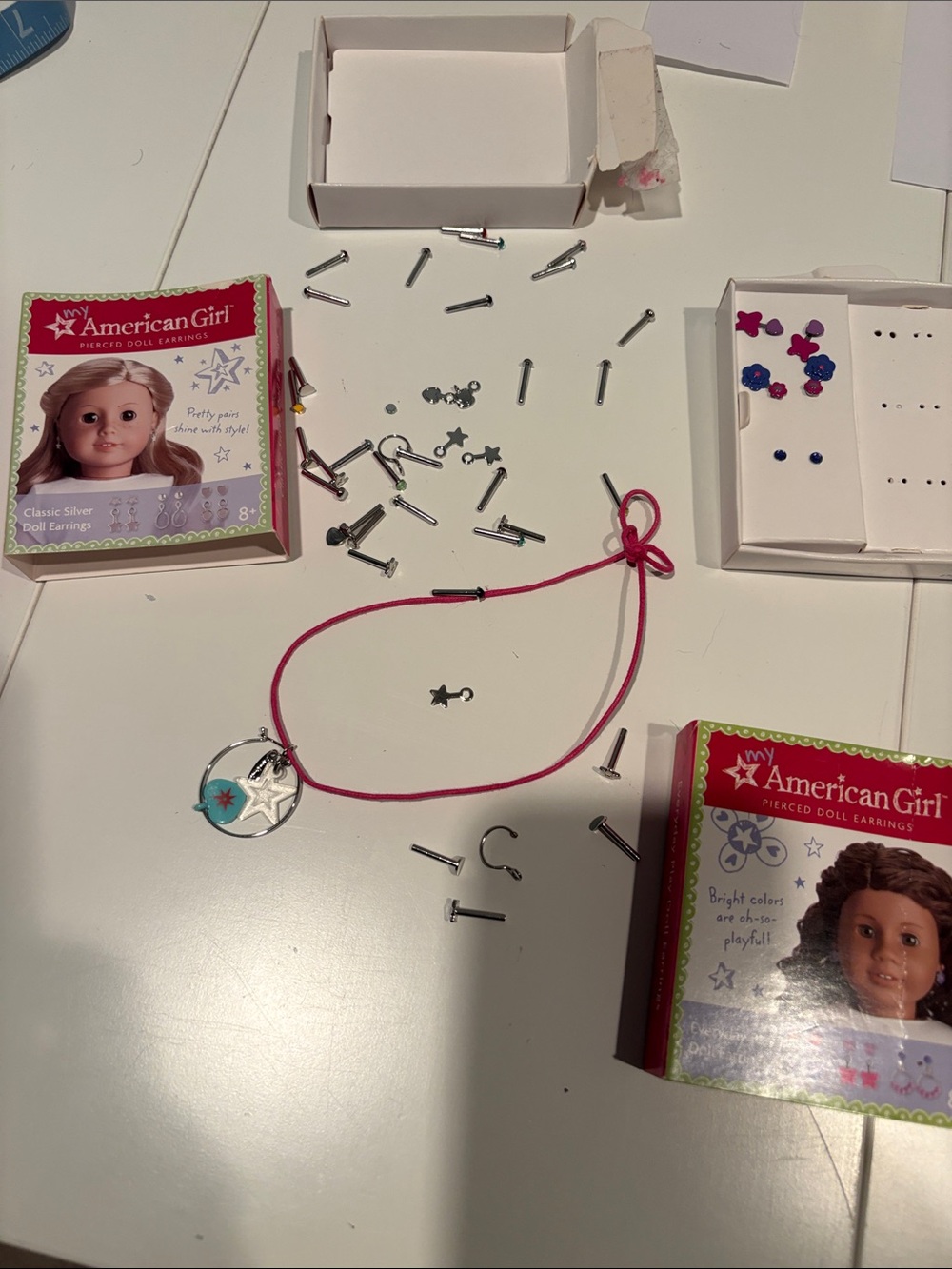 American Girl Doll Earrings Lot with necklace Ear Ring